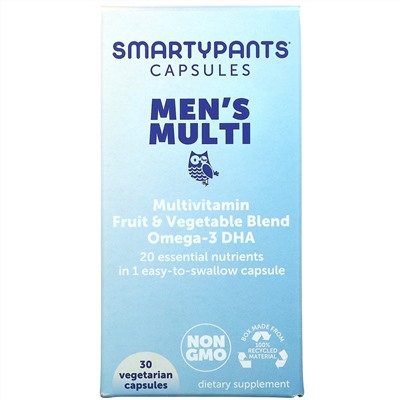 SmartyPants, Men's Multi, 30 Vegetarian Capsules