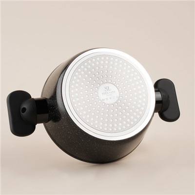 Кастрюля SL Home, d=20 см, h=8.8 см, индукция, с эмалированным покрытием, алюминий, чёрная