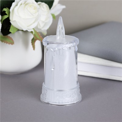 Свеча светодиодная 12х6 см / VFR-119 /уп 12/480/ прозрачная