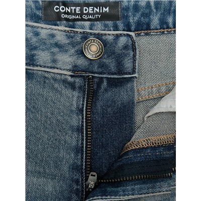 Актуальная коллекция CONTE CON-845 Джинсы wide leg винтажной варки с необработанным краем