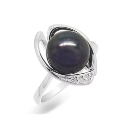 Кольцо из серебра жемчуг, К1326ч