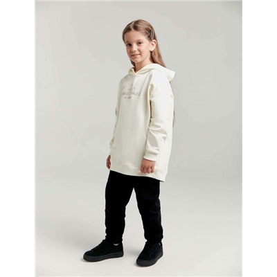 Джемперы CONTE DD 1452 Удлиненненное oversize-худи на флисе с вышивкой