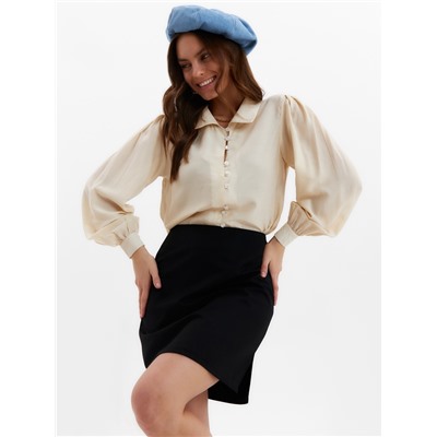 Юбка мини женская MINAKU: Casual Collection, чёрная, размер 50