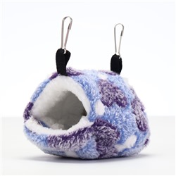 Домик для грызунов «Сердце», из флиса, 10×15 см, фиолетовый