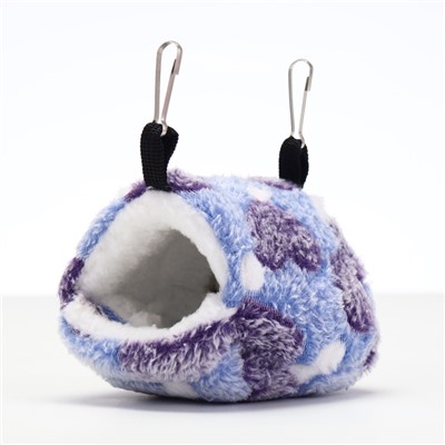 Домик для грызунов «Сердце», из флиса, 10×15 см, фиолетовый