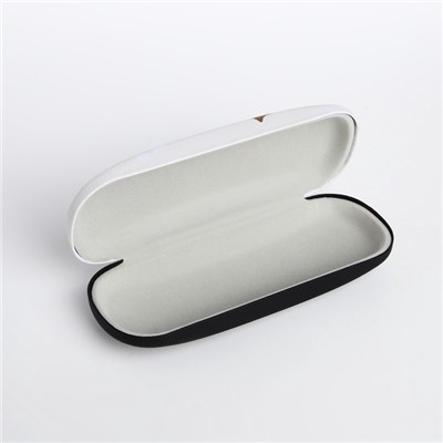 Футляр для очков на хлопушке, длина 16 см, бежевый