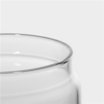 Банка для сыпучих продуктов Magistro «Плезир», 600 мл, 10.5×11 см, с вакуумной крышкой, стекло, прозрачная