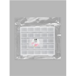 Органайзер для ниток, на 25 шпулек, 12×10.5×2.5 см, прозрачный