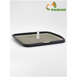 Туалет открытый, 65×6.5×5 см, со столбиком, пластик, серый