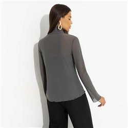 Водолазка полупрозрачная с топом, Внешнее великолепие (gray 2 в 1)