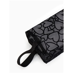 Косметичка Black beauty, с ручкой, на молнии, чёрная