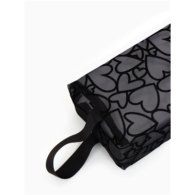 Косметичка Black beauty, с ручкой, на молнии, чёрная