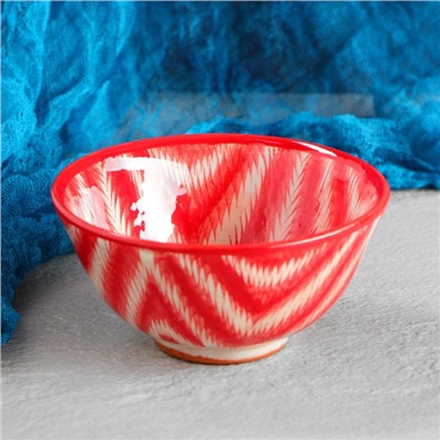 Набор чайный Шафран «Риштанская керамика», 9 предметов: чайник 800 мл, пиалы 6 шт. 300-500 мл, ляган, блюдце, разноцветный