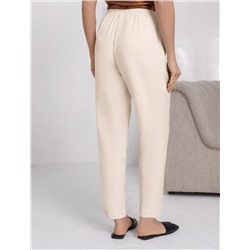 Брюки бананы с поясом на резинке из плотного лиоцелла