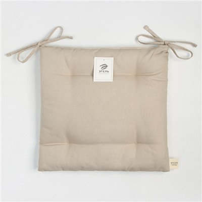 Подушка на стул «Этель» Calm, 42×42 см, бежевая