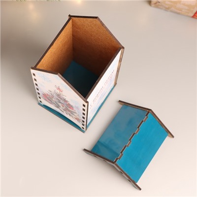 Чайный домик новогодний «Пусть будет всё», 20×10.5×9.5 см