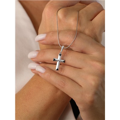 Подвеска из серебра с нат.шпинелью родированная 925 пробы 7-06рч416