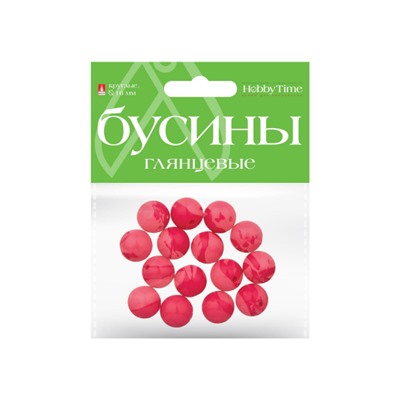 Бусины круглые ГЛЯНЦЕВЫЕ 16 мм 10 цв. 2-584/05 Альт