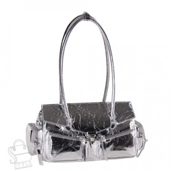 Сумка женская кожаная 3350Q silver Polina&Eiterou