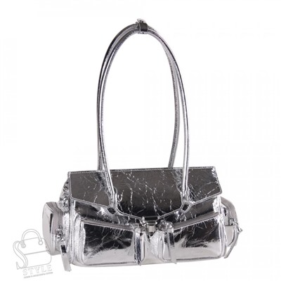 Сумка женская кожаная 3350Q silver Polina&Eiterou
