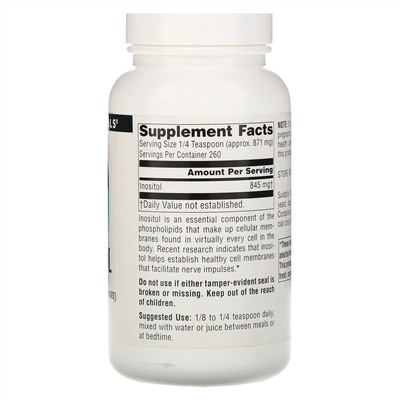 Source Naturals, инозитол, чистый порошок, 226,8 г (8 унций)