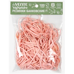 Резинки банковские "SigNature" синтетический каучук, диаметр 60 мм, 100 г, цвет пудрово-розовый