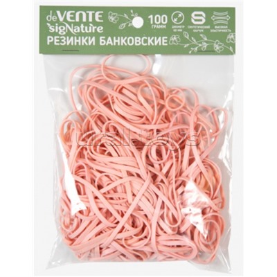 Резинки банковские "SigNature" синтетический каучук, диаметр 60 мм, 100 г, цвет пудрово-розовый