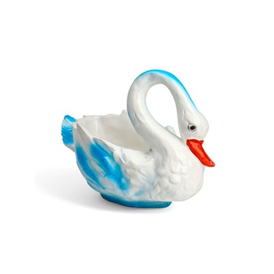 Декоративное кашпо для цветов «Лебедь», 750 мл, 32×16×23 см, гипс