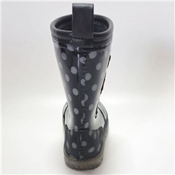 80-710C черн/сер Сапоги резиновые для девочек (27-33)/14