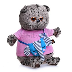 Кот Басик в футболке и с сумочкой - слоник