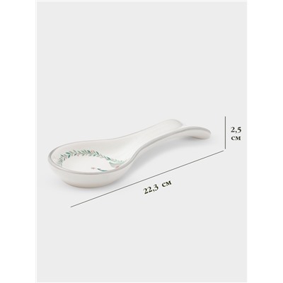 Подставка под ложку новогодняя Доляна «Домашние гномики», 22.3×7.1×2.5 см, доломит, белая