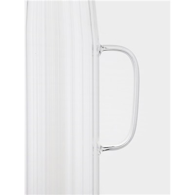 Кувшин Bella Tenero «Эко. Дольки», 1.5 л, 9×14×28 см, с бамбуковой крышкой, стекло, прозрачный