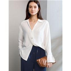 Блузка с широкими манжетами из вискозы с лиоцеллом