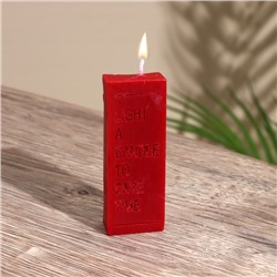 Свеча формовая с надписью Light a candle, 1.5×1.5×8.5 см, соевый воск, МИКС