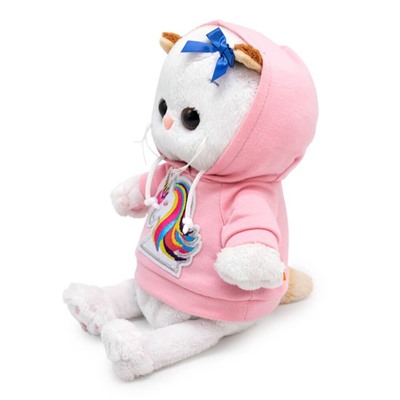 Мягкая игрушка «Кошечка Ли-Ли BABY», в худи с единорогом, 20 см