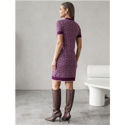 Платье жаккардовой вязки с кашемиром