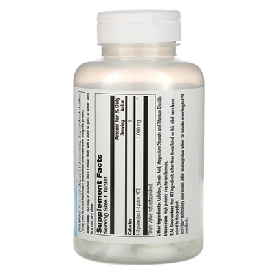 KAL, L-Lysine, 1,000 mg, 100 Tablets