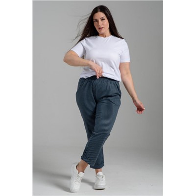 Брюки 9154 (Полоса серый_черный)