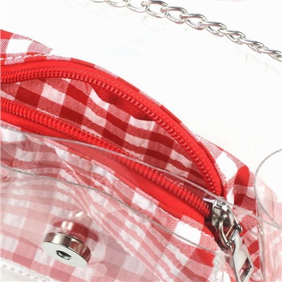 Сумкочка прозрачная с кошельком-косметичкой 20х10х15см