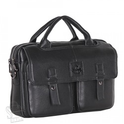 Портфель мужской кожаный 3885Z black  Zinimsk