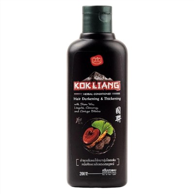Kokliang Натуральный травяной кондиционер для темных волос / Herbal Conditioner Hair Darkening & Thickening, 200 мл 21488