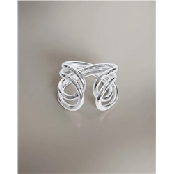 Кольцо с белым серебрением