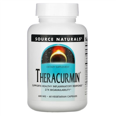 Source Naturals, Theracurmin, 600 мг, 60 вегетарианских капсул