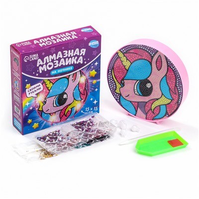 Ночник своими руками. Алмазная мозаика для детей на ночнике «Единорожка», 15×15 см, набор для творчества