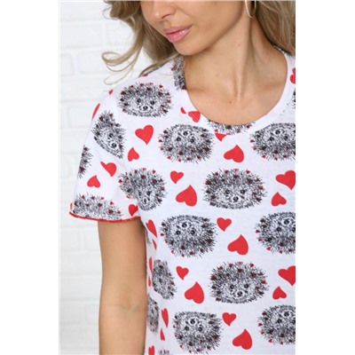 Сорочка женская 33601 (Белый/красный)