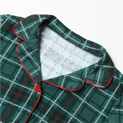 Пижама новогодняя женская (рубашка, брюки) KAFTAN Green mood, размер52-54
