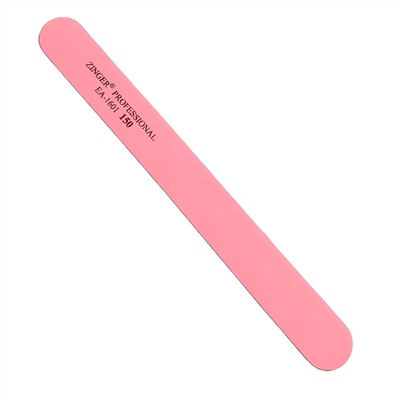 Zinger Пилка для натуральных и искусственных ногтей абразивная прямая / Classic EA-1601, 150/220 грит, розовый 3055