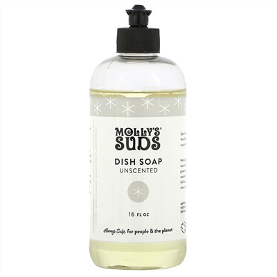 Molly's Suds, Средство для мытья посуды, без запаха, 480 мл