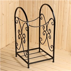 Дровница «Вертикальная», 80×41×41 см, металл, чёрная