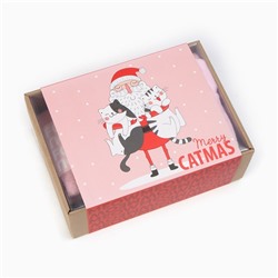 Набор подарочный новогодний «Merry catmas» полотенце и аксессуары (5 предметов)